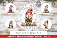 Gnome Christmas Delights Wind Spinner Product Image 1