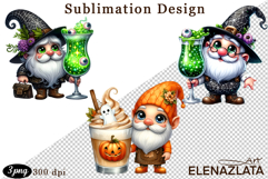 Gnome, Happy Halloween Clipart watercolor clipart Product Image 1