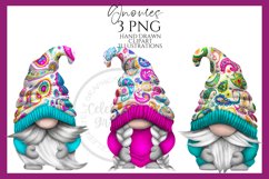 Paisley Gnomes Clipart Png - Hand Drawn Product Image 1