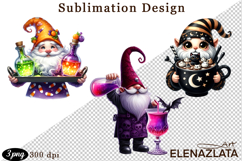 Gnome, Happy Halloween Clipart watercolor clipart Product Image 1