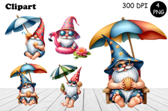Cute flowers gnome clipart, birthday gnome sublimation Product Image 1