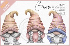Pastel Leopard Print Gnomes | Watercolor Clipart PNG Product Image 1
