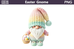 Easter Gnome PNG Clipart | Pastel Spring Sublimation Product Image 1
