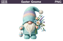 Easter Gnome PNG Clipart | Pastel Spring Sublimation Product Image 1
