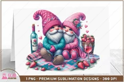 Gnomes Couple Valentines png, Anniversary Gnome Couple png Product Image 3