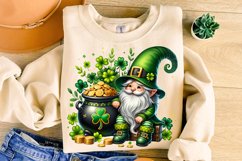 St Patrick&#039;s Day Gnome PNG, Lucky Day PNG, Shamrock PNG Product Image 3