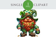 St Patrick Gnome Clipart Single PNG Product Image 1