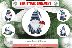 Gnome Denim Adventures Ornament Product Image 1