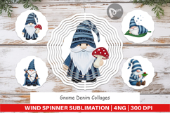 Gnome Denim Adventures Wind Spinner Product Image 1