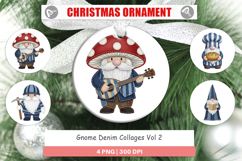 Gnome Denim Adventures Ornament Product Image 1