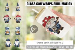 Gnome Denim Adventures Glass Can Product Image 1