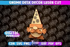 Gnome Desk Decor Laser Cut | Gnome Laser Cut Design | CNC Product Image 1