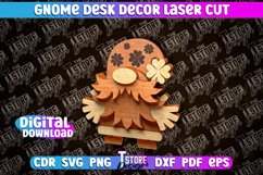 Gnome Desk Decor Laser Cut | Gnome Laser Cut Design | CNC Product Image 1
