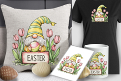 Easter Gnome| Gnome with Eggs flowers| Easter sublimation Product Image 2