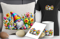 Easter Gnome| Gnome with Eggs flowers| Easter sublimation Product Image 1