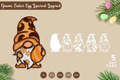 3D Floral Easter Gnome Layered Laser Cutting Craft Product Image 1