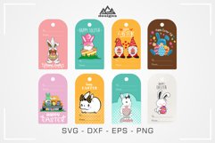 Gnome n Bunny EASTER Gift Tags Svg Design Product Image 1