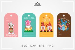 Gnome n Bunny EASTER Gift Tags Svg Design Product Image 2