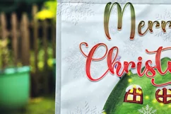 Elf Gnome House 12x18 Merry Christmas Garden Flag Design Product Image 2