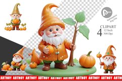 Clipart Fall Gnome Product Image 1