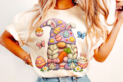 Gnome Patchwork Easter PNG, Faux Yarn Easter PNG, Bunny Product Image 4