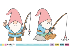cute gnome outdoor illustration