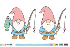 gnome with fishing rod png