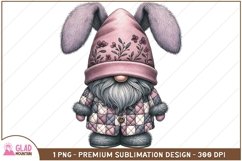 Easter Bunny Gnome sublimation png, Gnome bunny png Product Image 1