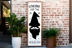 Gnome for the holidays Porch Sign SVG Product Image 3