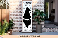 Gnome for the holidays Porch Sign SVG Product Image 1