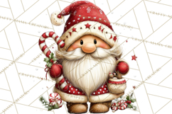 Christmas Gnomes Clipart, Festive Watercolor Art PNG Product Image 2