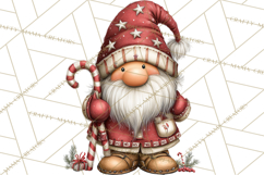 Christmas Gnomes Clipart, Festive Watercolor Art PNG Product Image 4