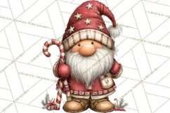 Christmas Gnomes Clipart, Festive Watercolor Art PNG Product Image 4