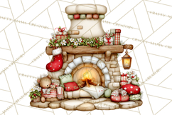 Christmas Gnomes Clipart, Festive Watercolor Art PNG Product Image 3
