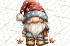 Christmas Gnomes Clipart, Festive Watercolor Art PNG Product Image 3