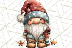 Christmas Gnomes Clipart, Festive Watercolor Art PNG Product Image 3