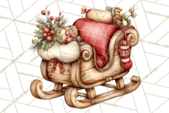 Christmas Gnomes Clipart, Festive Watercolor Art PNG Product Image 2