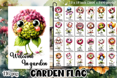 Garden greeting flag, sublimation, summer cheerful flowers Product Image 1