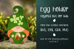 Gnome Girl St Patricks Egg Holder Template SVG