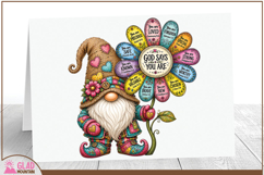 God says you are loved floral gnome, God says you are strong Product Image 2