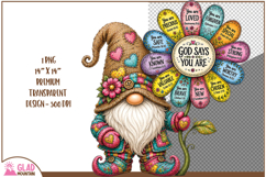 God says you are loved floral gnome, God says you are strong Product Image 1