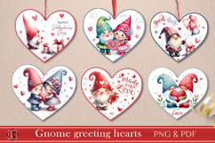 Greeting hearts with cute Gnomes Product Image 1