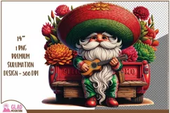 Cinco De Mayo Gnome png, Sombrero Gnome Floral Truck png Product Image 1