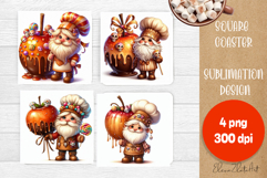 Halloween Sublimation Coaster Design, Halloween Gnome PNG Product Image 1