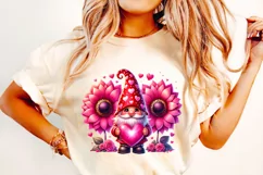 Valentines Day Gnome PNG, Valentine's Day Sublimation, Heart Product Image 1