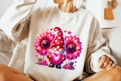 Valentines Day Gnome PNG, Valentine's Day Sublimation, Heart Product Image 2