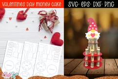 Money Cake SVG | Valentines Day SVG Paper Cut | Money Holder Product Image 2