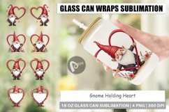 Glass Can Wraps Gnome Holding Heart Product Image 1