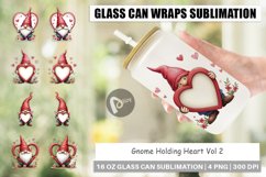 Glass Can Wraps Gnome Holding Heart Product Image 1