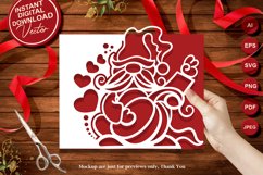 Papercut Gnome Love his Pumpkin with Hearts Card Cover Product Image 1
